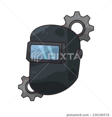 Illustration of welding mask 136196578
