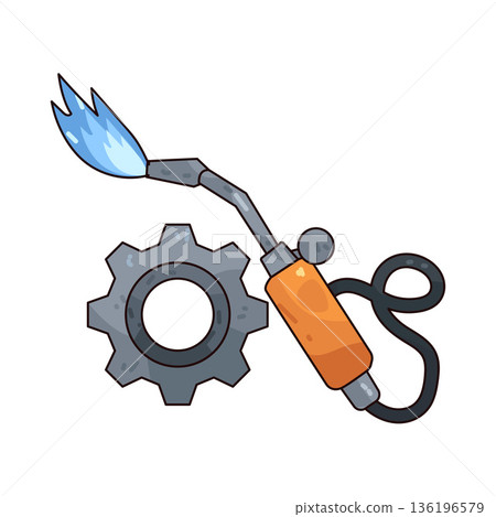 Illustration of welding torch 136196579