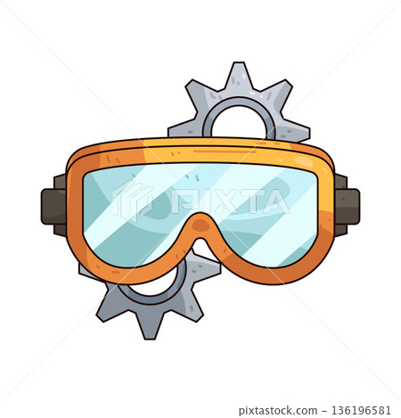 Illustration of Safety goggles 136196581