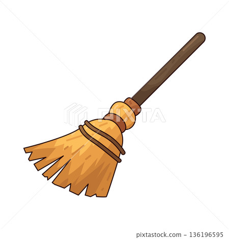 Illustration of broom 136196595