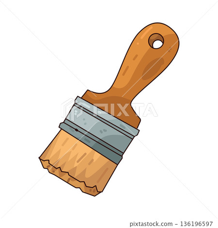 Illustration of paint brush 136196597