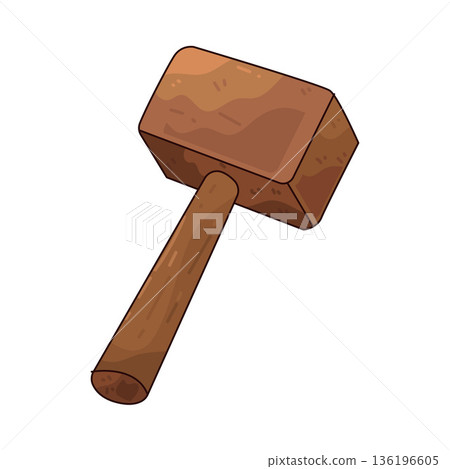 Illustration of mallet 136196605