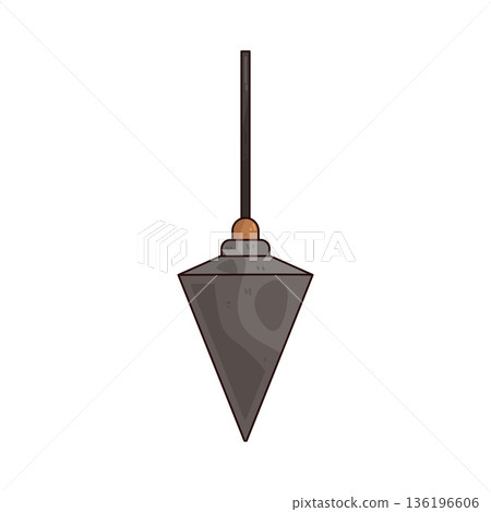 Illustration of plumb bob 136196606