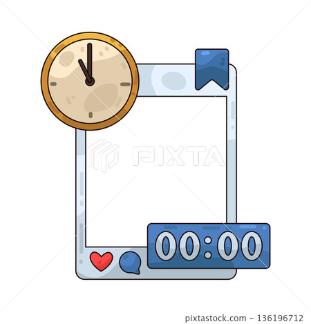 Illustration of New Year Countdown Social Media Frame Illustration of New Year Countdown Social Media Frame 136196712