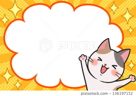 Cute cat frame glitter Cute cat frame glitter 136197152