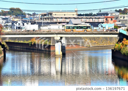 藤澤市堺川與樫尾川交匯處的景色 136197671