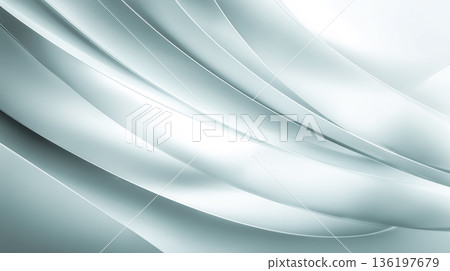 簡約的銀色弧形結構，融合了未來主義和寧靜的氛圍。 136197679