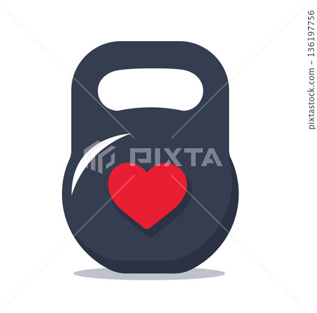 Kettlebell Fitness Equipment vector Illustration Kettlebell Fitness Equipment vector Illustration 136197756