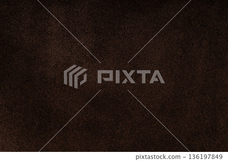 Dark Brown Suede Leather Texture Background 136197849