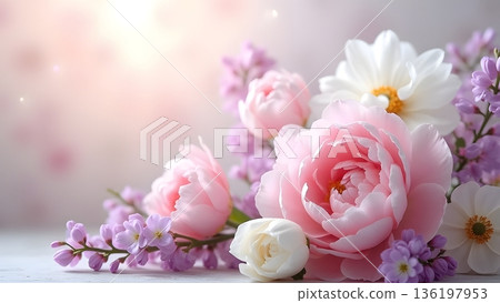 Stylish and cute floral background Stylish and cute floral background 136197953