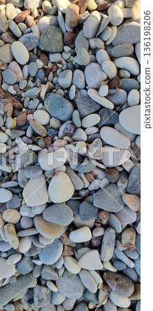 Cyprus Pebble Beach Texture sunny day. Cyprus Pebble Beach Texture sunny day. 136198206