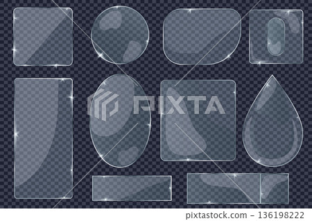 Transparent Glass Plates Transparent Glass Plates 136198222