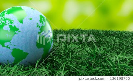 Green Earth Sustainability Environment Nature Concept 3d render. Green Earth Sustainability Environment Nature Concept 3d render. 136198760