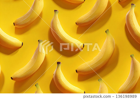 Image for clothing. Yellow bananas. Seamless pattern. Summer pattern. Image for clothing. Yellow bananas. Seamless pattern. Summer pattern. 136198989
