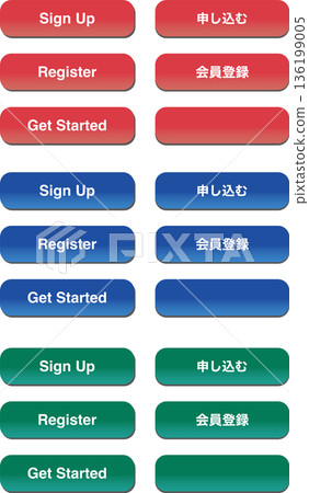 CTA button set (Apply, Register, Get Started) Web vector material 136199005