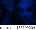 A spooky background image of blue ghosts and smoke 136199209