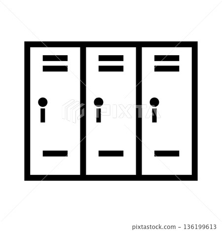 Locker simple icon 136199613