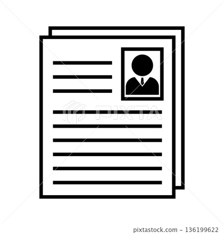 簡單的履歷圖標 136199622