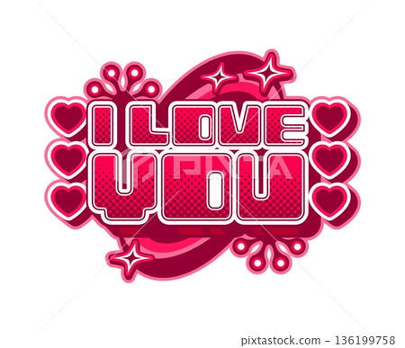Valentine's red Y2K streetwear I love you icon. Love clothing text retro label element, romantic brand typography vintage vector icon. St Valentine holiday streetwear graphic Y2K print or emblem Valentine's red Y2K streetwear I love you icon. Love clothing text retro label element, romantic brand typography vintage vector icon. St Valentine holiday streetwear graphic Y2K print or emblem 136199758