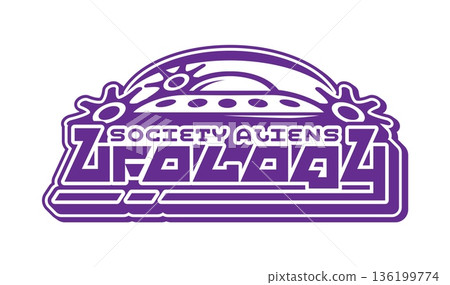 Space alien ufology and astronomy retro Y2K icon or sign. Galaxy outerspace research retro vector element, universe discovery symbol. Cosmos aliens Y2K sign with UFO, stars and abstract typography Space alien ufology and astronomy retro Y2K icon or sign. Galaxy outerspace research retro vector element, universe discovery symbol. Cosmos aliens Y2K sign with UFO, stars and abstract typography 136199774