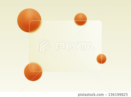 Elegant glass card surrounded by orange spheres with a soft focus effect. Eps 10 Elegant glass card surrounded by orange spheres with a soft focus effect. Eps 10 136199825