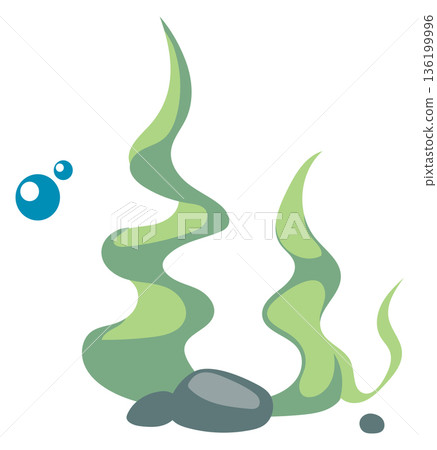 A green plant with a rock in the middle of it A green plant with a rock in the middle of it 136199996