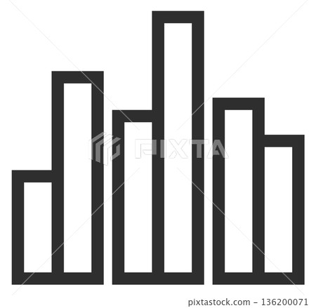A black and white image of a city skyline with tall buildings A black and white image of a city skyline with tall buildings 136200071