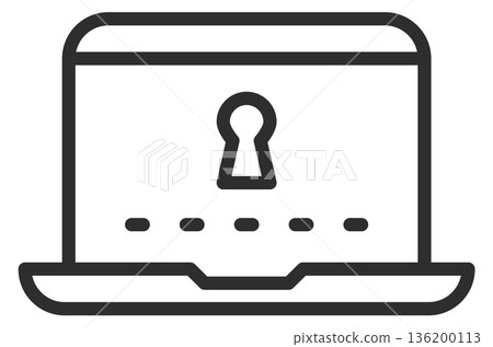 A laptop with a key on it 136200113