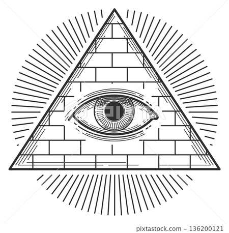 A triangle with an eye in the middle A triangle with an eye in the middle 136200121