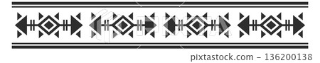 A black and white striped design with a pattern of arrows A black and white striped design with a pattern of arrows 136200138