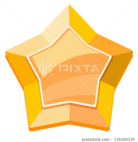 A yellow star with a gold outline 136200334