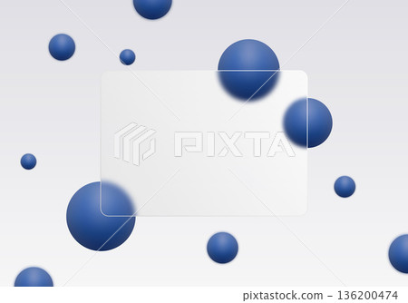 Minimalistic mockup for web design with a frosted glass element and vibrant blue accents. Eps 10 Minimalistic mockup for web design with a frosted glass element and vibrant blue accents. Eps 10 136200474