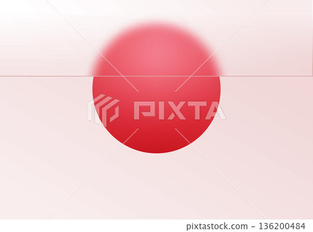 Minimalist background with a large red sphere behind a translucent glass panel in the center. Eps 10 136200484