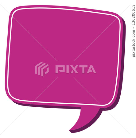A pink square with a white line on it 136200615