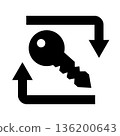 Key exchange silhouette icon 136200643