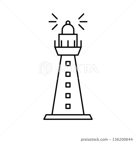 Simple lighthouse icon 136200644