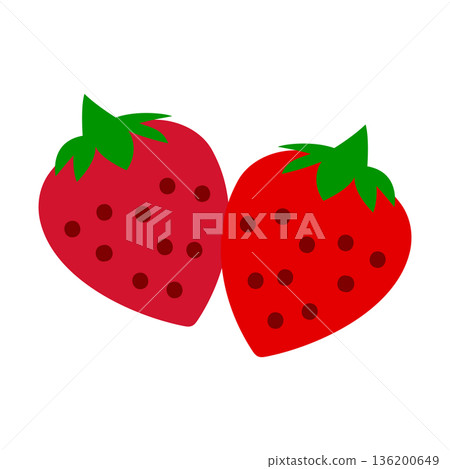 Cute strawberry icon 136200649