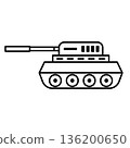 Tank icon simple 136200650