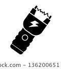 Stun gun silhouette 136200651
