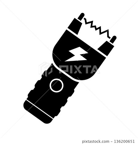 Stun gun silhouette Stun gun silhouette 136200651