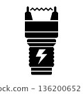 Stun gun silhouette icon 136200652