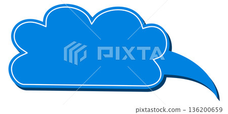 A blue cloud with a white line A blue cloud with a white line 136200659