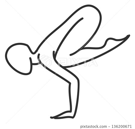 A person doing a handstand pose 136200671