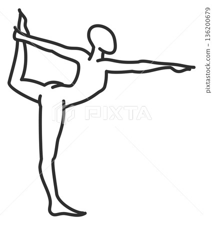A man doing a yoga pose A man doing a yoga pose 136200679