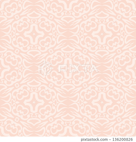 Soft Peach Abstract Wavy Seamless Pattern with Organic Retro Swirls Background Soft Peach Abstract Wavy Seamless Pattern with Organic Retro Swirls Background 136200826