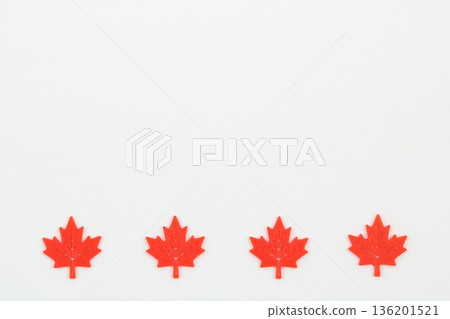 Vibrant autumn maple leaves digitally recreated Vibrant autumn maple leaves digitally recreated 136201521