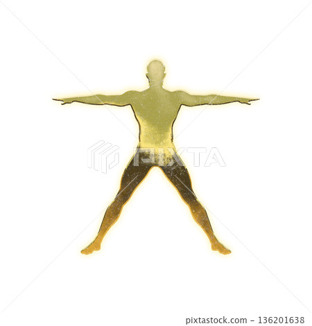 Sprawled Golden Man, Alpha Channel 136201638