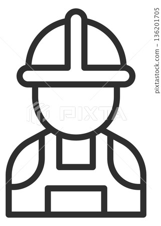 A man in a hard hat and safety vest 136201705