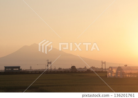Mount Iwaki at dusk Mount Iwaki at dusk 136201761