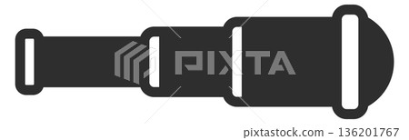 A black and white image of a telescope A black and white image of a telescope 136201767